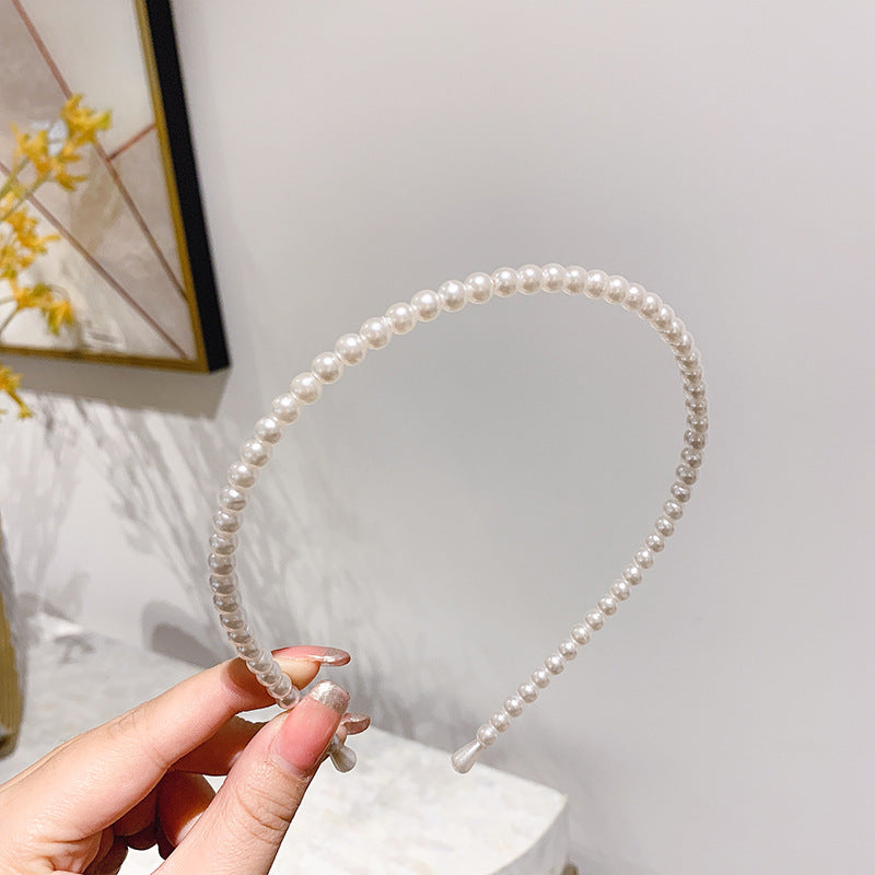Elegant Thin Pearl Headband