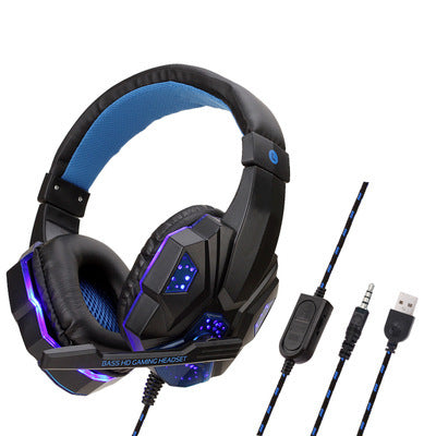 Luminous Gaming Headset with Microphone, Wired 3.5mm & USB Connectivity