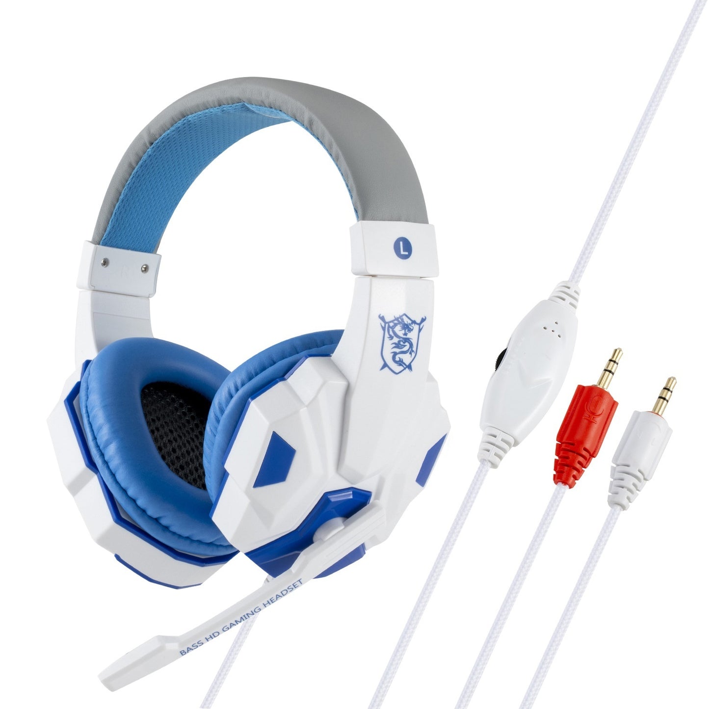 Luminous Gaming Headset with Microphone, Wired 3.5mm & USB Connectivity