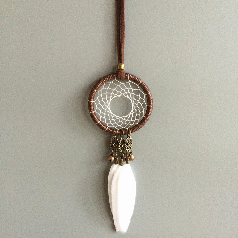Feather Car Pendant with Bell - Unique Safety Car Accessory