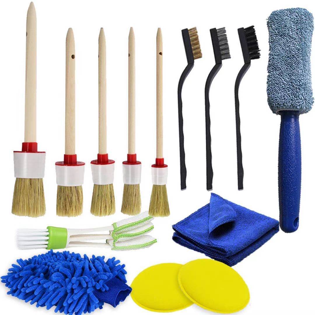 14-Piece Car Tire & Sponge Brush Cleaning Set