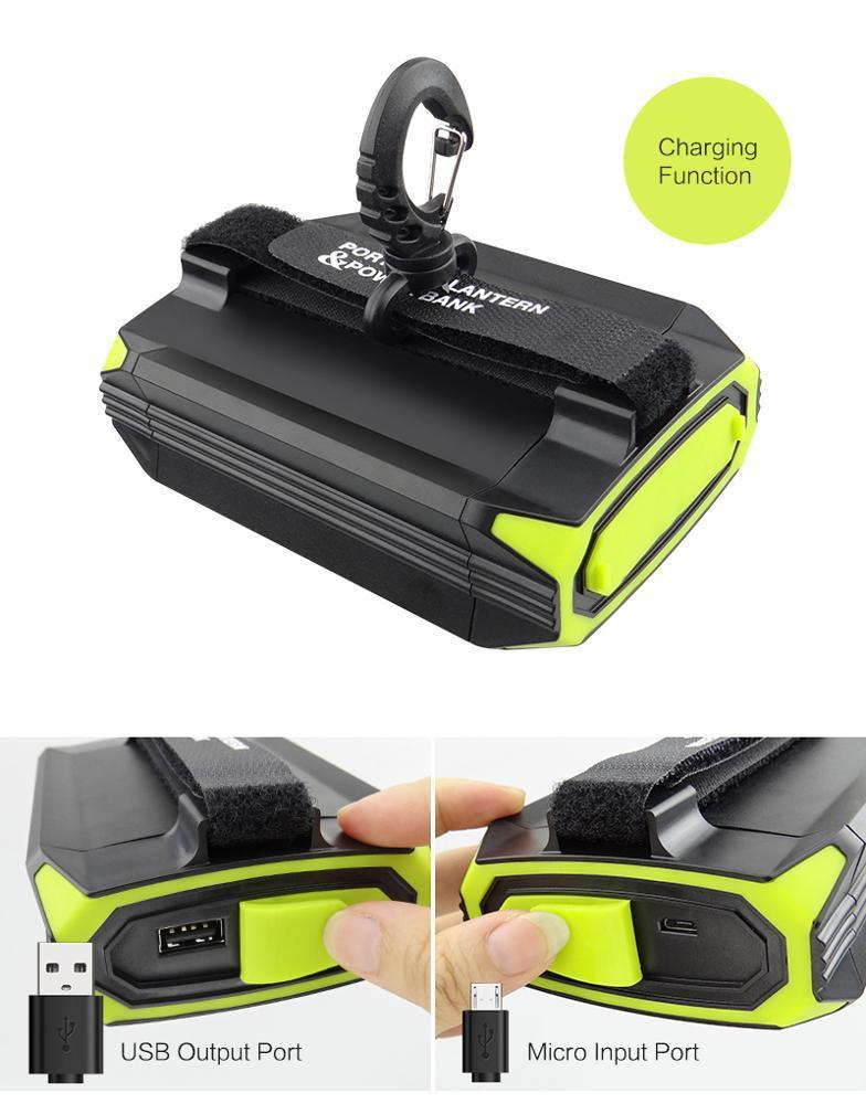 Rechargeable LED Camping Light – Portable Tent Light with Power Bank, Dimmable, 6000mAh Battery