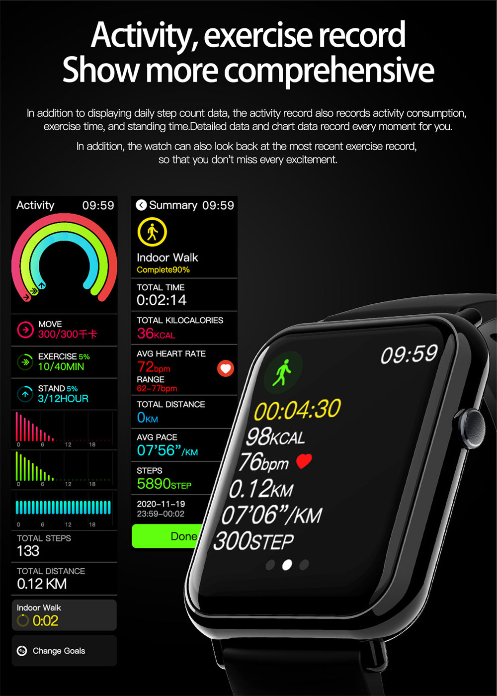 Smart Waterproof Bluetooth Watch