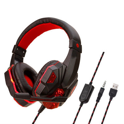 Luminous Gaming Headset with Microphone, Wired 3.5mm & USB Connectivity