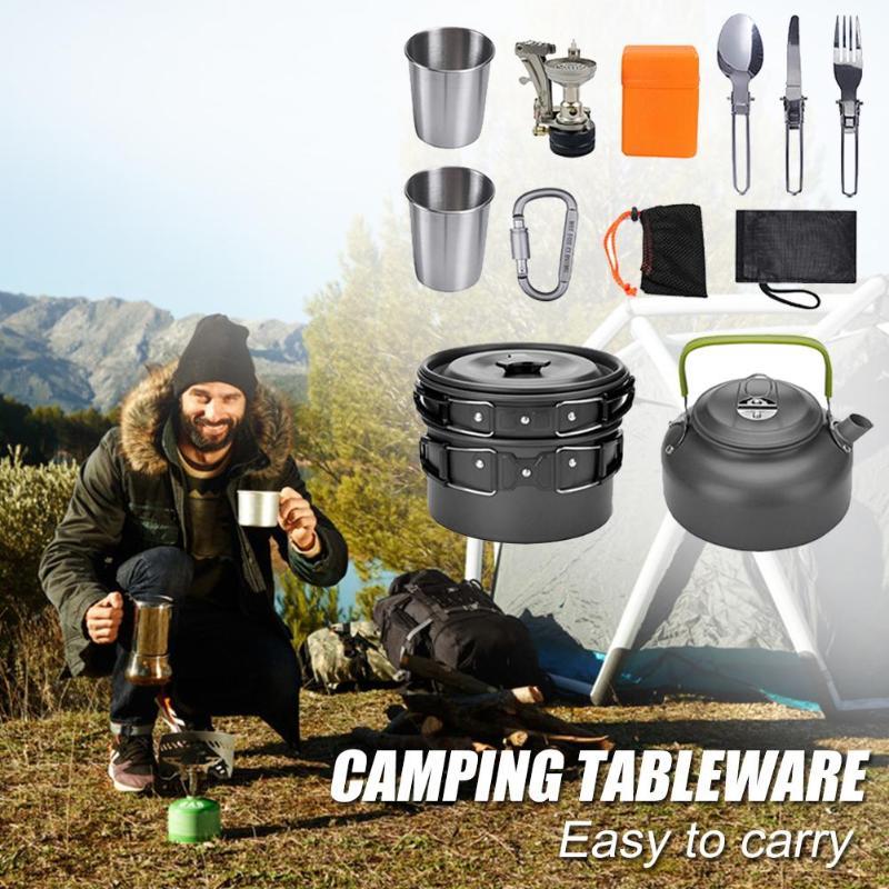 Camping Cookware Set – Aluminum Outdoor Cooking Kit
