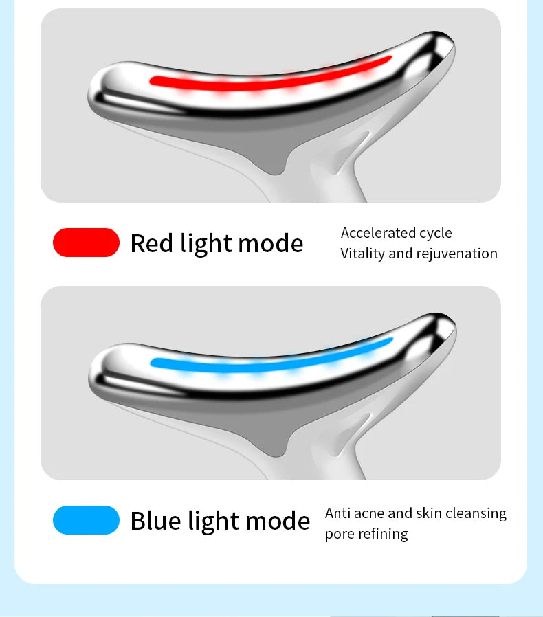 LED Face & Neck Massager for Skin Tightening & Anti-Aging