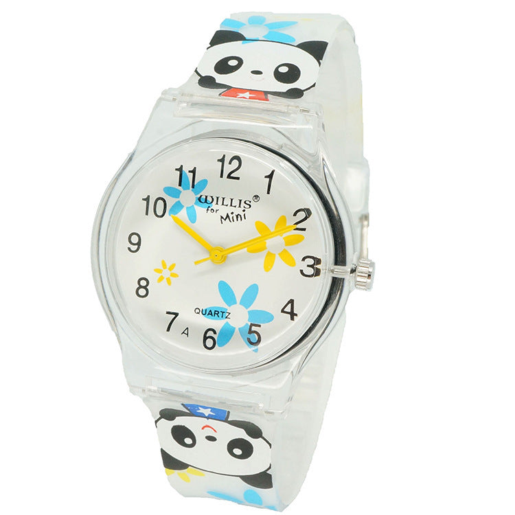 Cute Girl Quartz Watch – Stylish Resin Case with PVC Strap