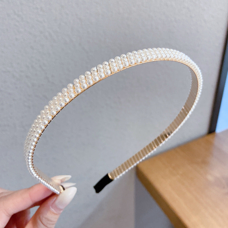 Elegant Thin Pearl Headband