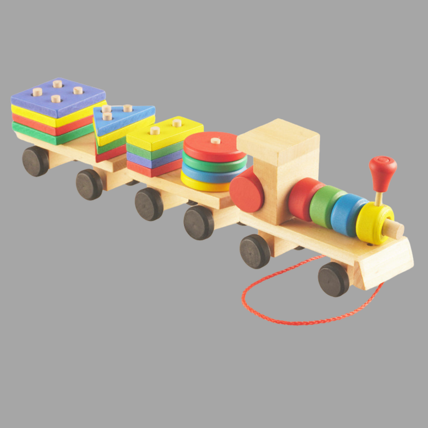 Wooden 3-Section Train Puzzle Set – Educational and Interactive Toy for Kids