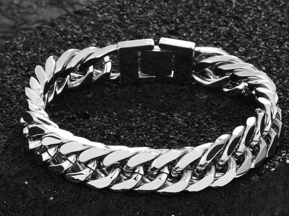Titanium Steel Double Buckle Bracelet