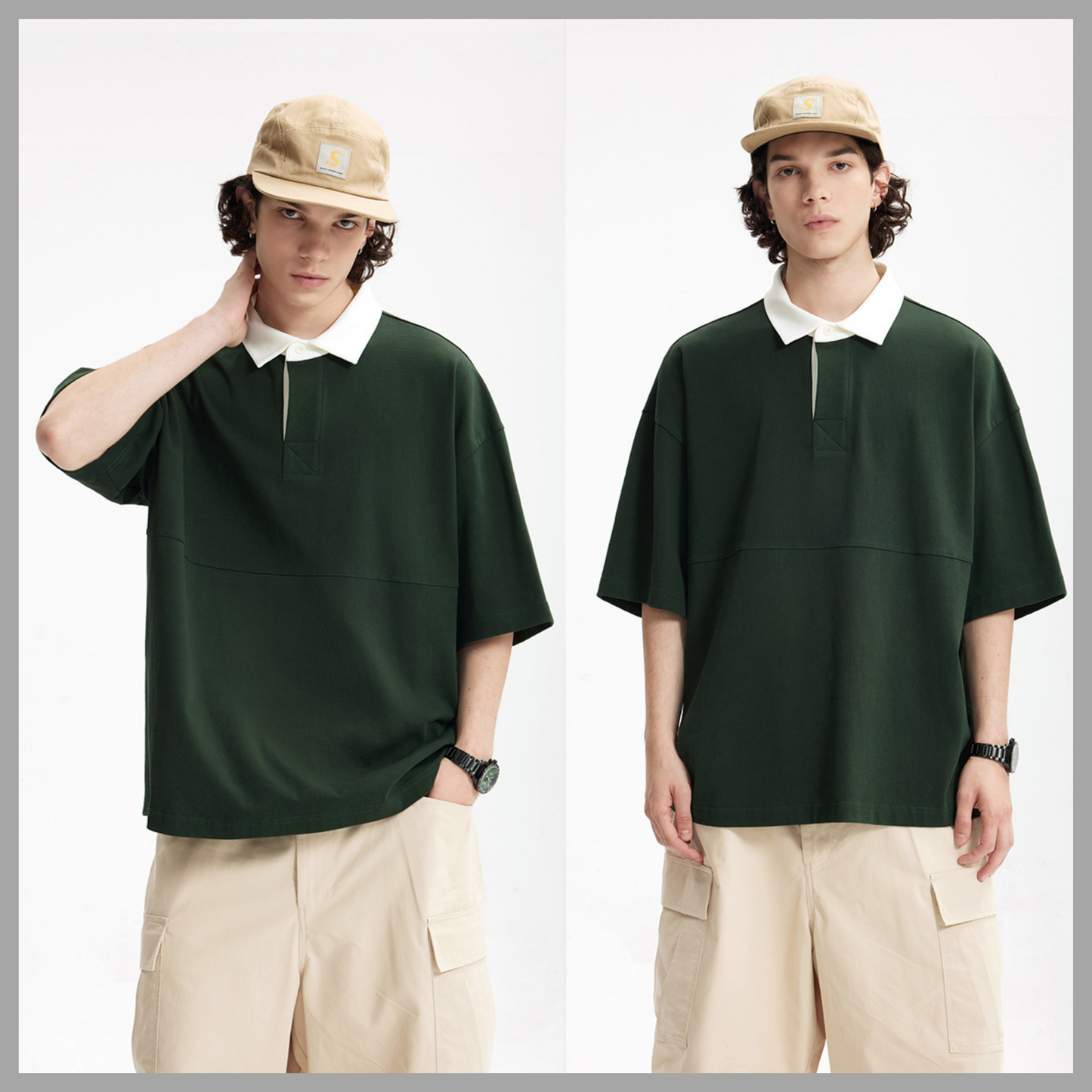 Contrast Color Polo T-Shirt