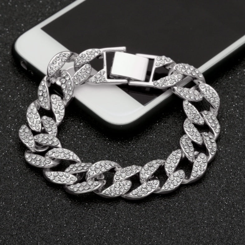 Full Cuban Diamond Bracelet for Men