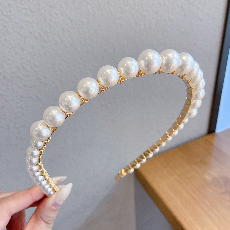 Elegant Thin Pearl Headband
