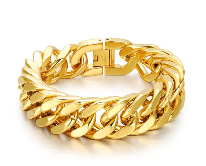 Titanium Steel Double Buckle Bracelet