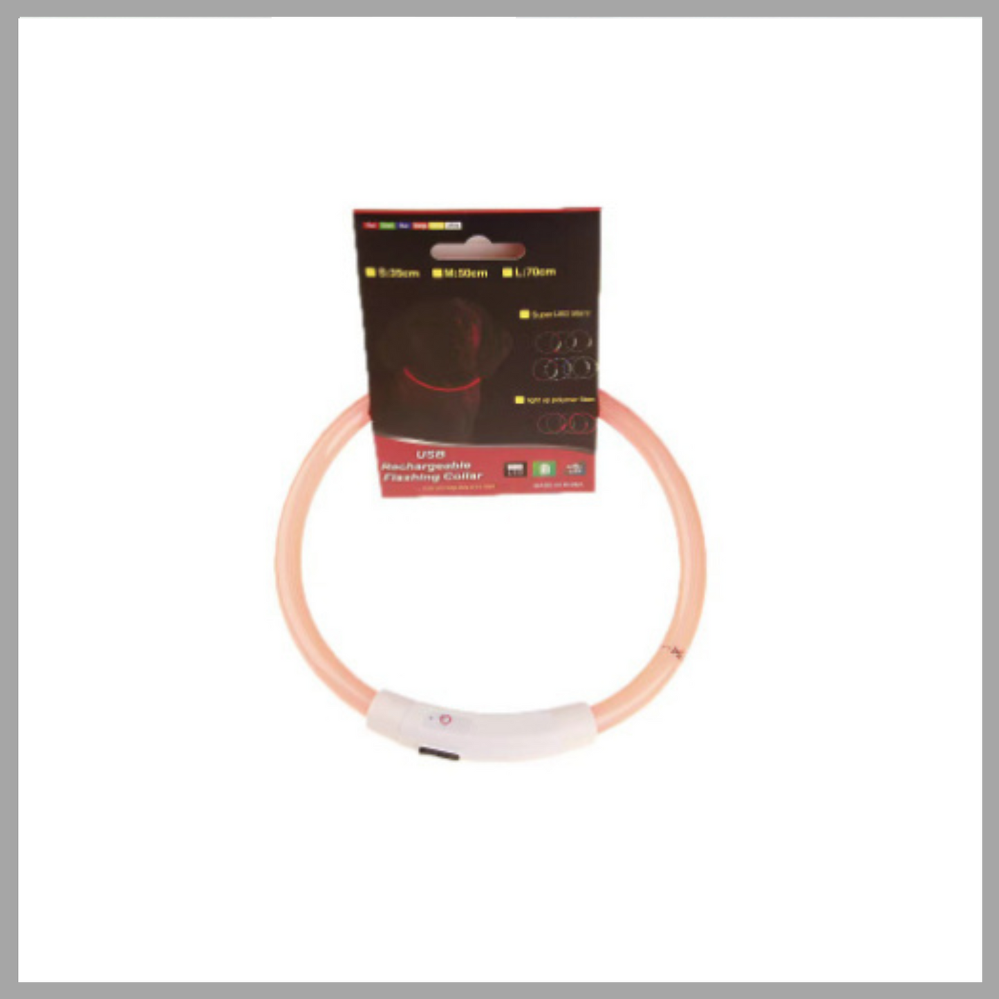 USB Rechargeable LED Pet Collar – Glowing Safety Collar for Night Walking