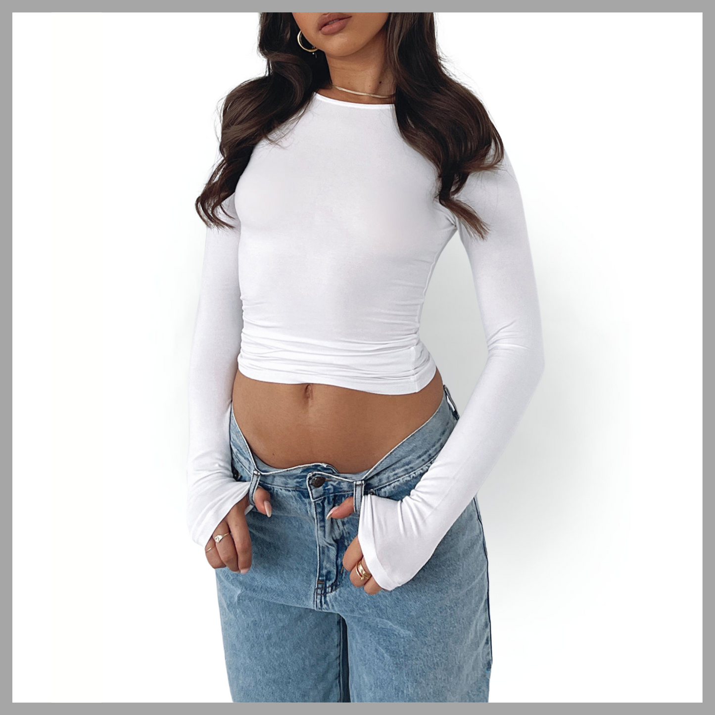 Women's Slim Fit Long Sleeve Pullover