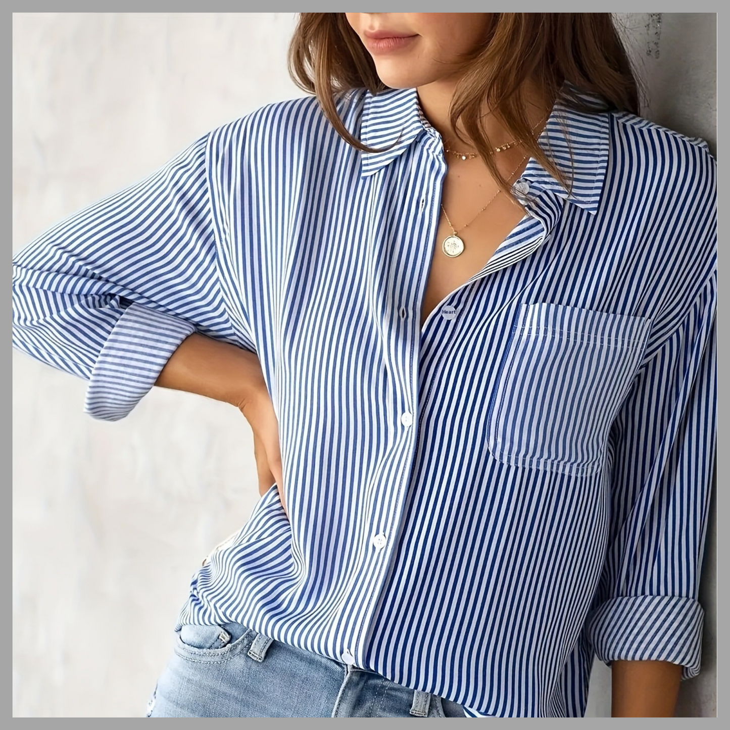 Women’s Loose Casual Long Sleeve Cardigan Shirt