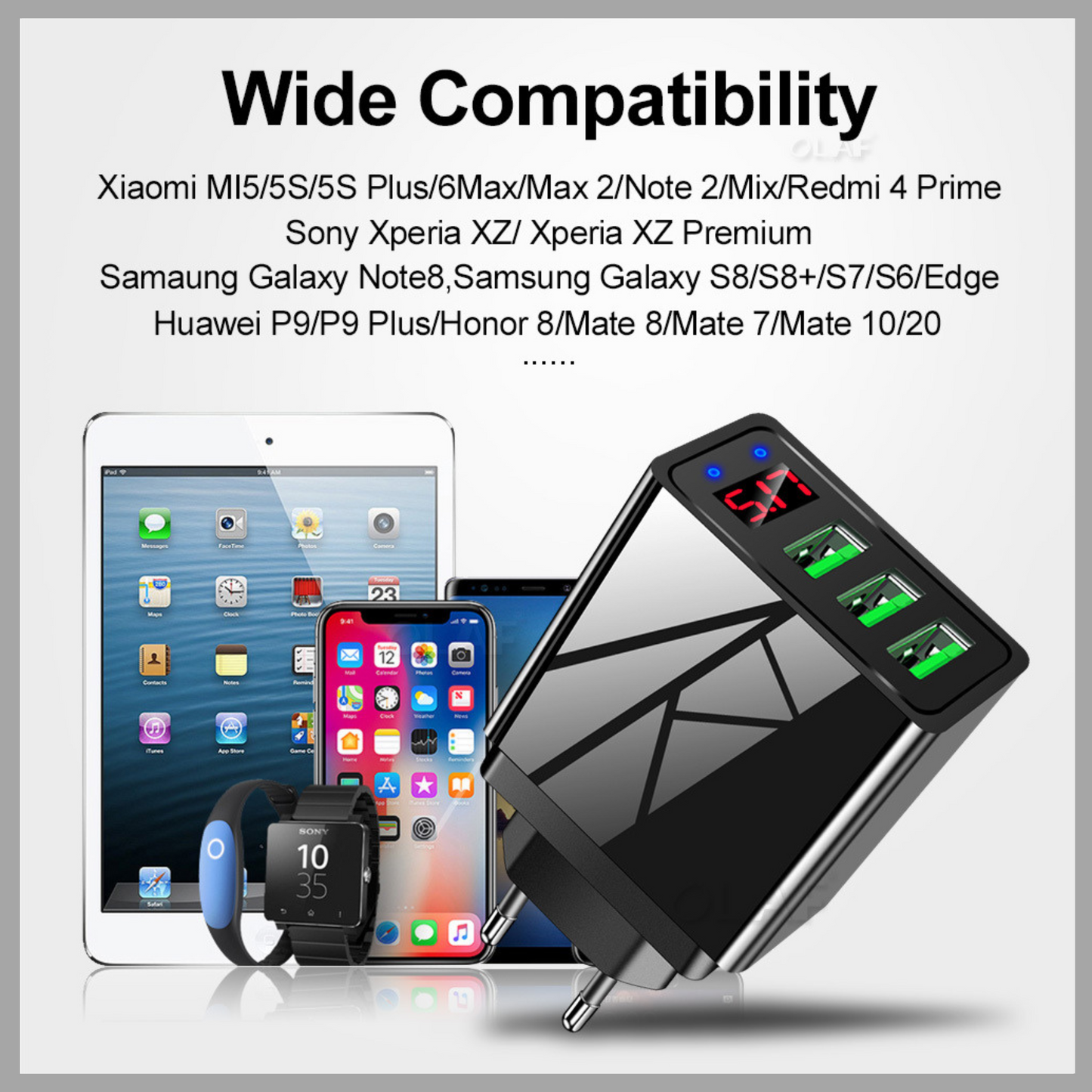 Digital Display Mobile Phone Charger