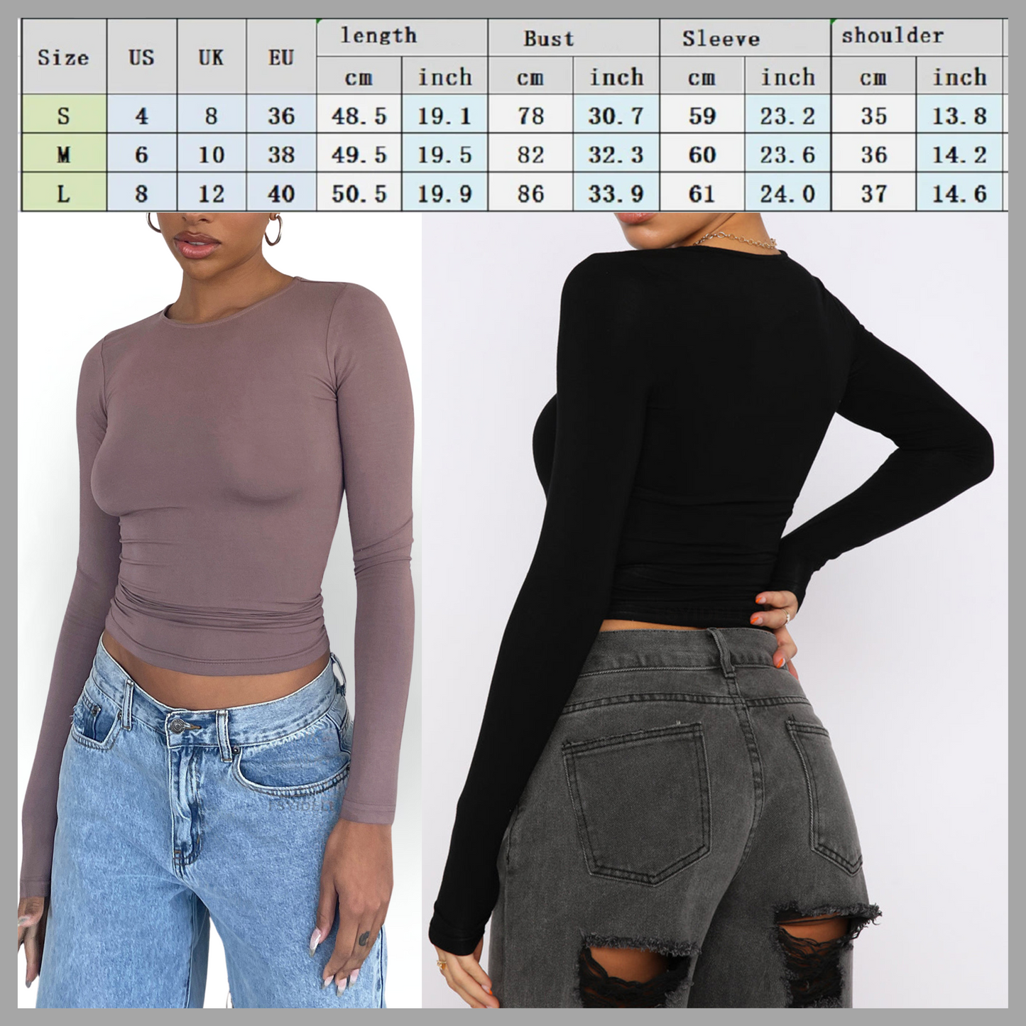 Women's Slim Fit Long Sleeve Pullover