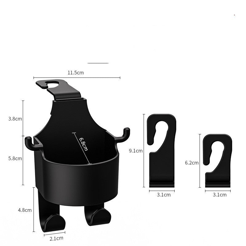 Multifunctional Car Hook & Cup Holder - Backseat Organizer