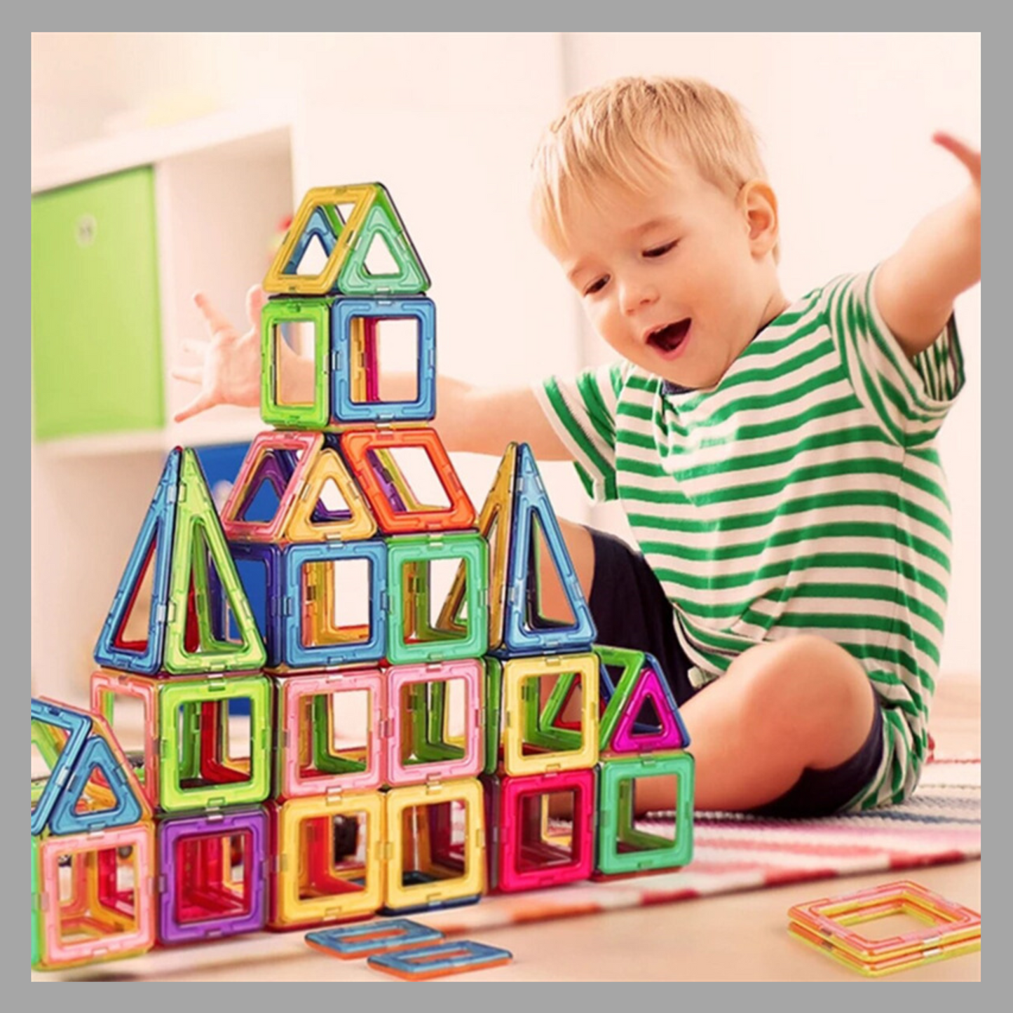 Magnetic Building Blocks DIY Construction Set – Creative Magnet Toys for Kids & Designer Gift Idea