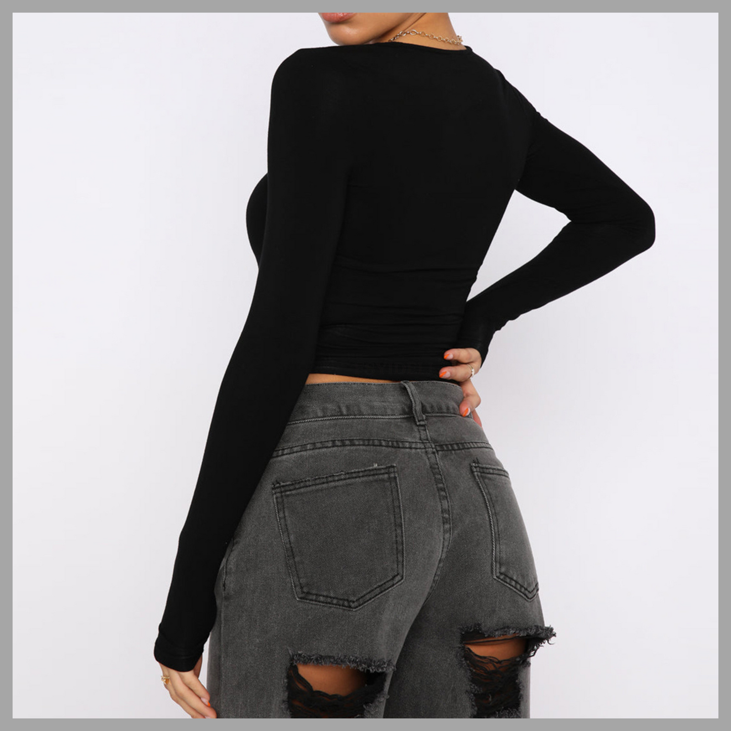 Women's Slim Fit Long Sleeve Pullover