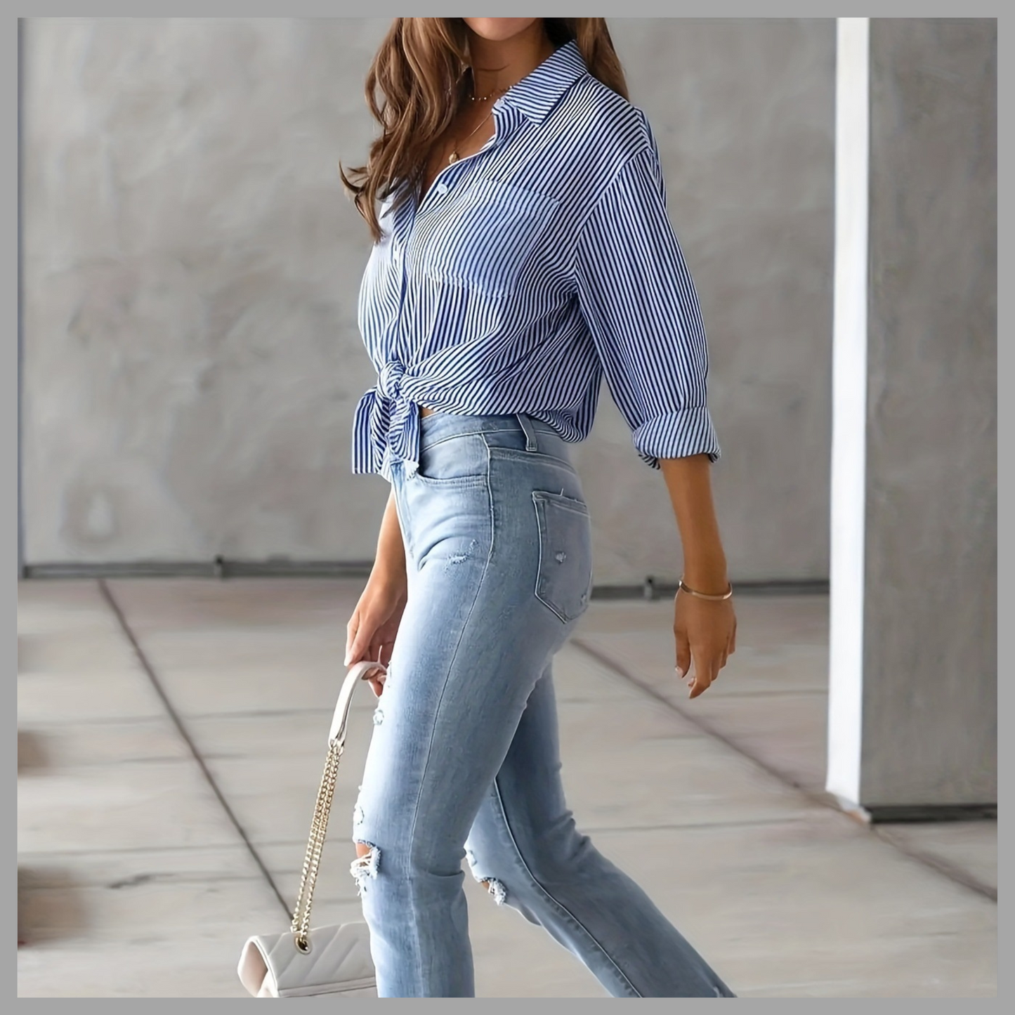 Women’s Loose Casual Long Sleeve Cardigan Shirt