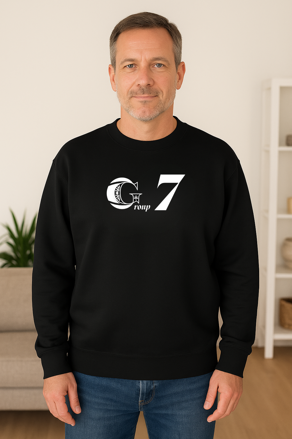 Group 7 Classic Black Sweatshirt – Minimalist Streetwear for Trendsetters | Group seven outfit