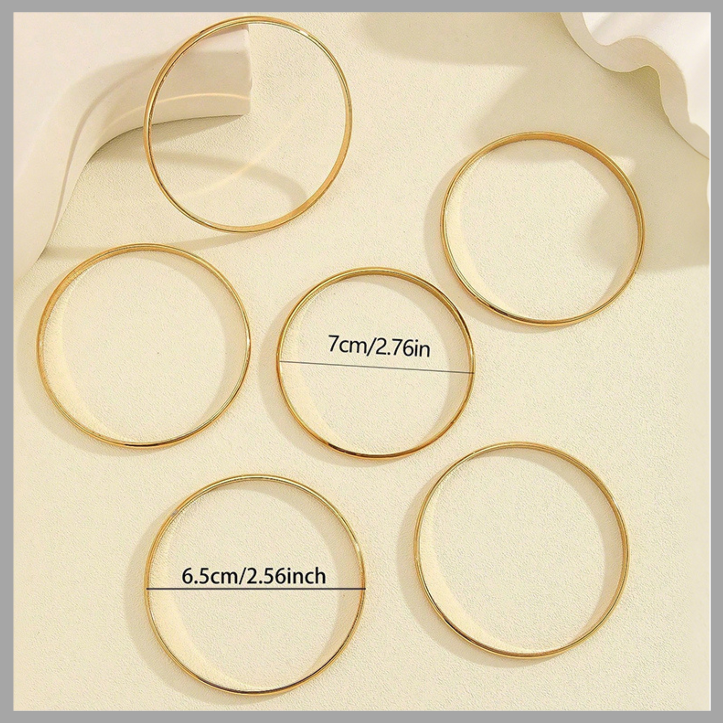 4-Piece Minimalist Copper Circle Bracelet Set