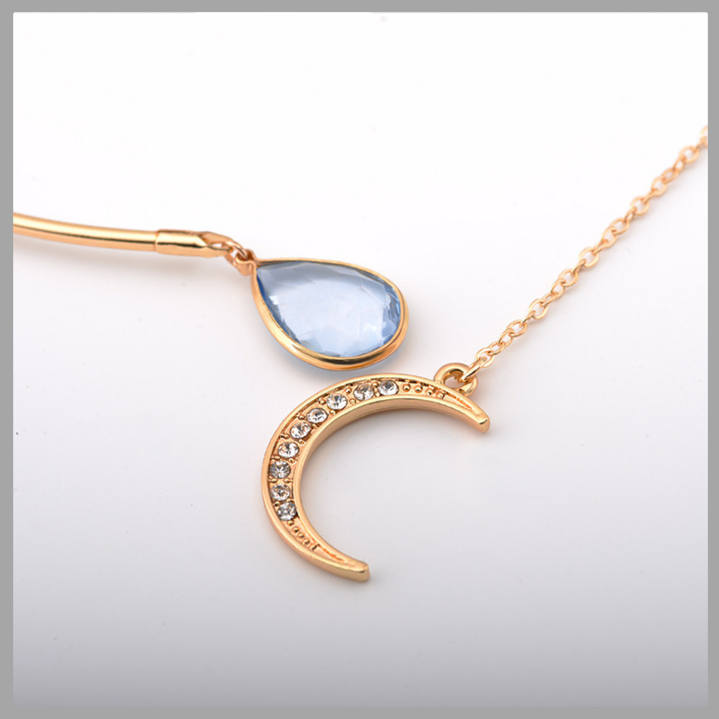 Crystal Crescent Choker