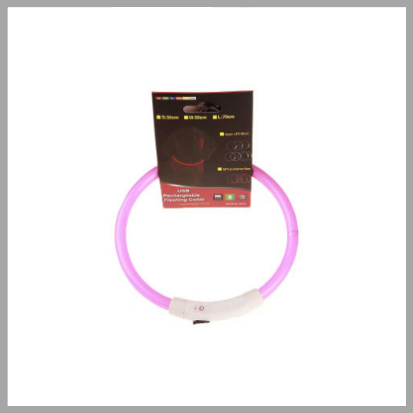 USB Rechargeable LED Pet Collar – Glowing Safety Collar for Night Walking