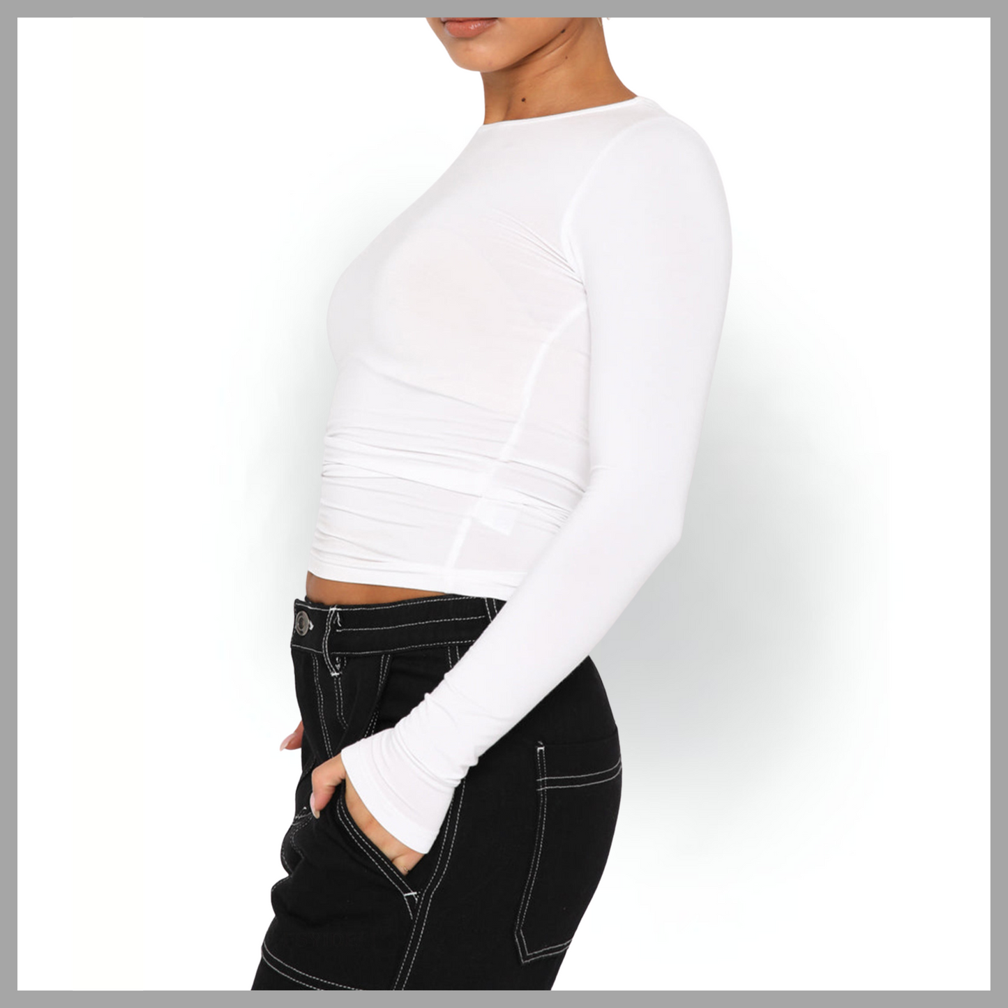 Women's Slim Fit Long Sleeve Pullover