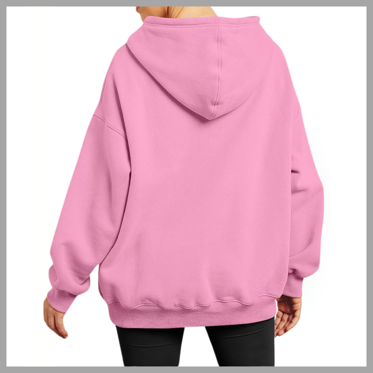 Women's Oversized Fleece Hoodie – Cozy Long Sleeve Pullover with Pocket