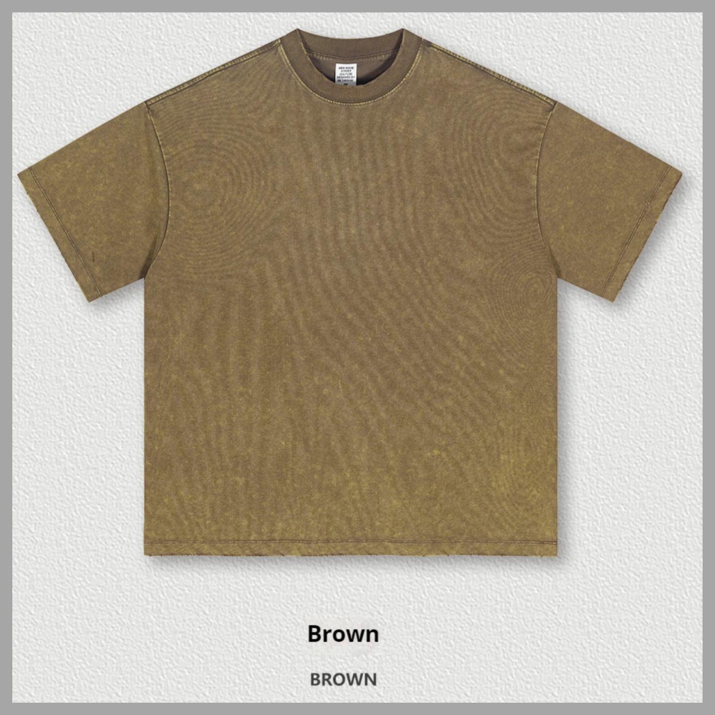 Drop Shoulder Vintage-Wash Oversized Cotton T-Shirt