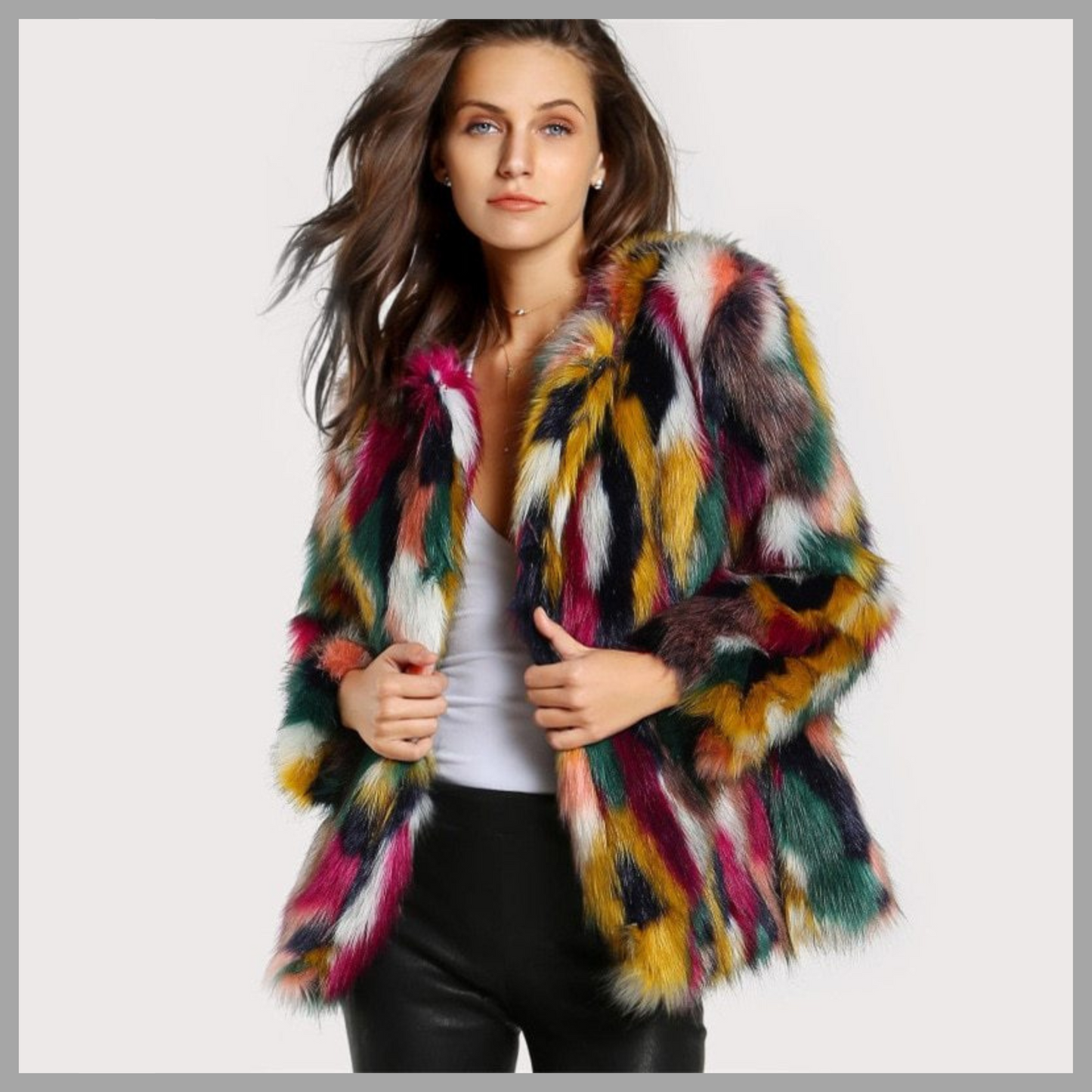 Elegant Women's Faux Fur Coat