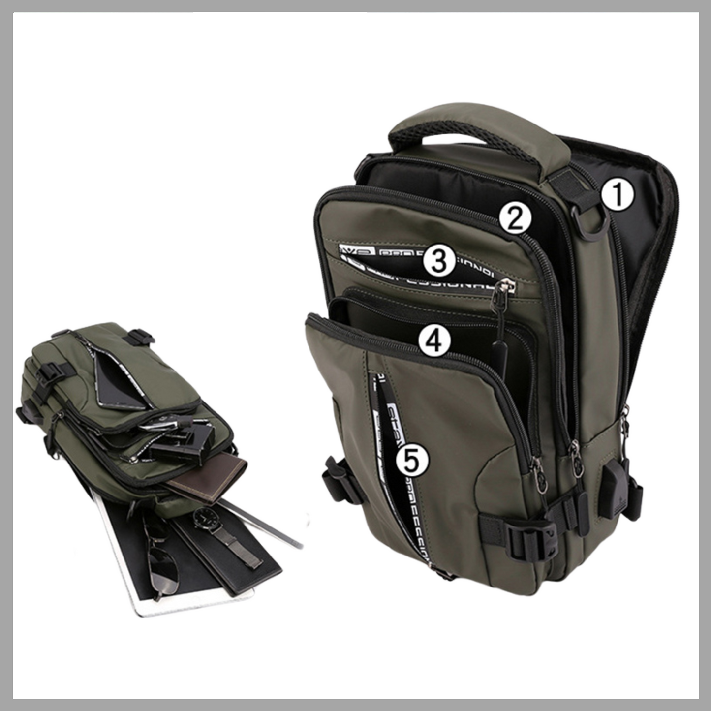 Multifunctional Crossbody Backpack