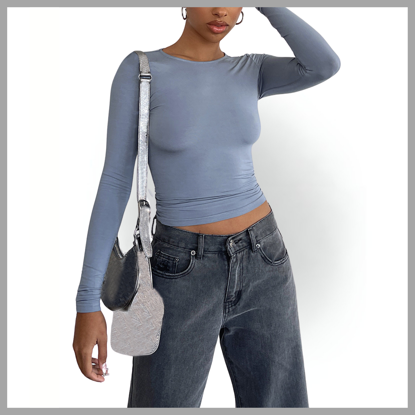 Women's Slim Fit Long Sleeve Pullover