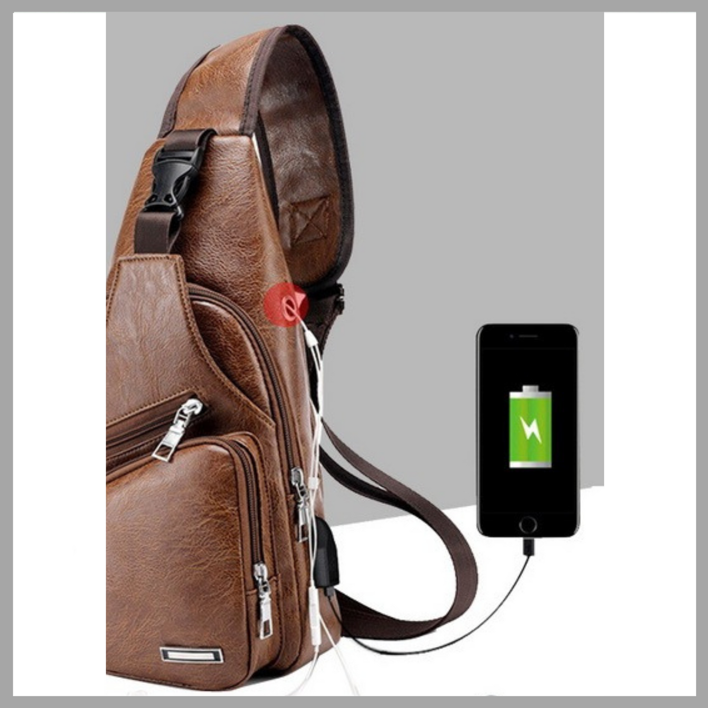Men's USB Charging Crossbody Bag