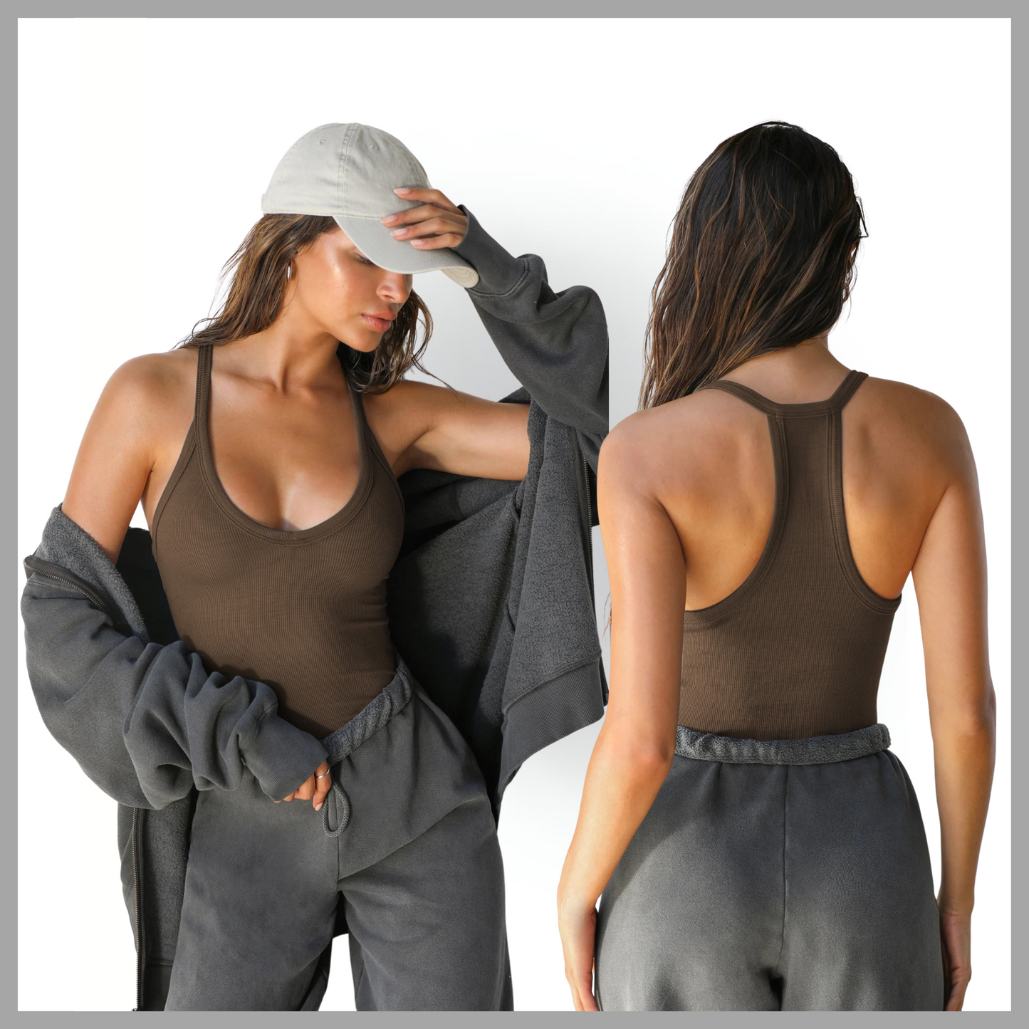 Knitted Camisole Top for Women | Slim Fit Solid Color Sleeveless Shirt
