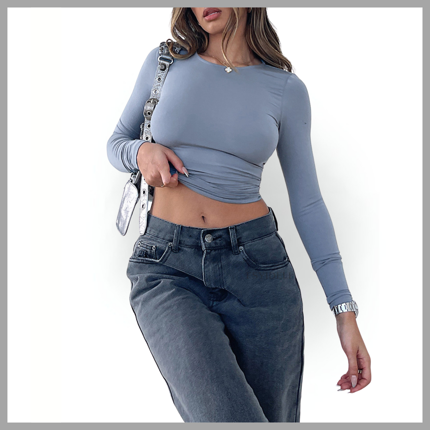 Women's Slim Fit Long Sleeve Pullover