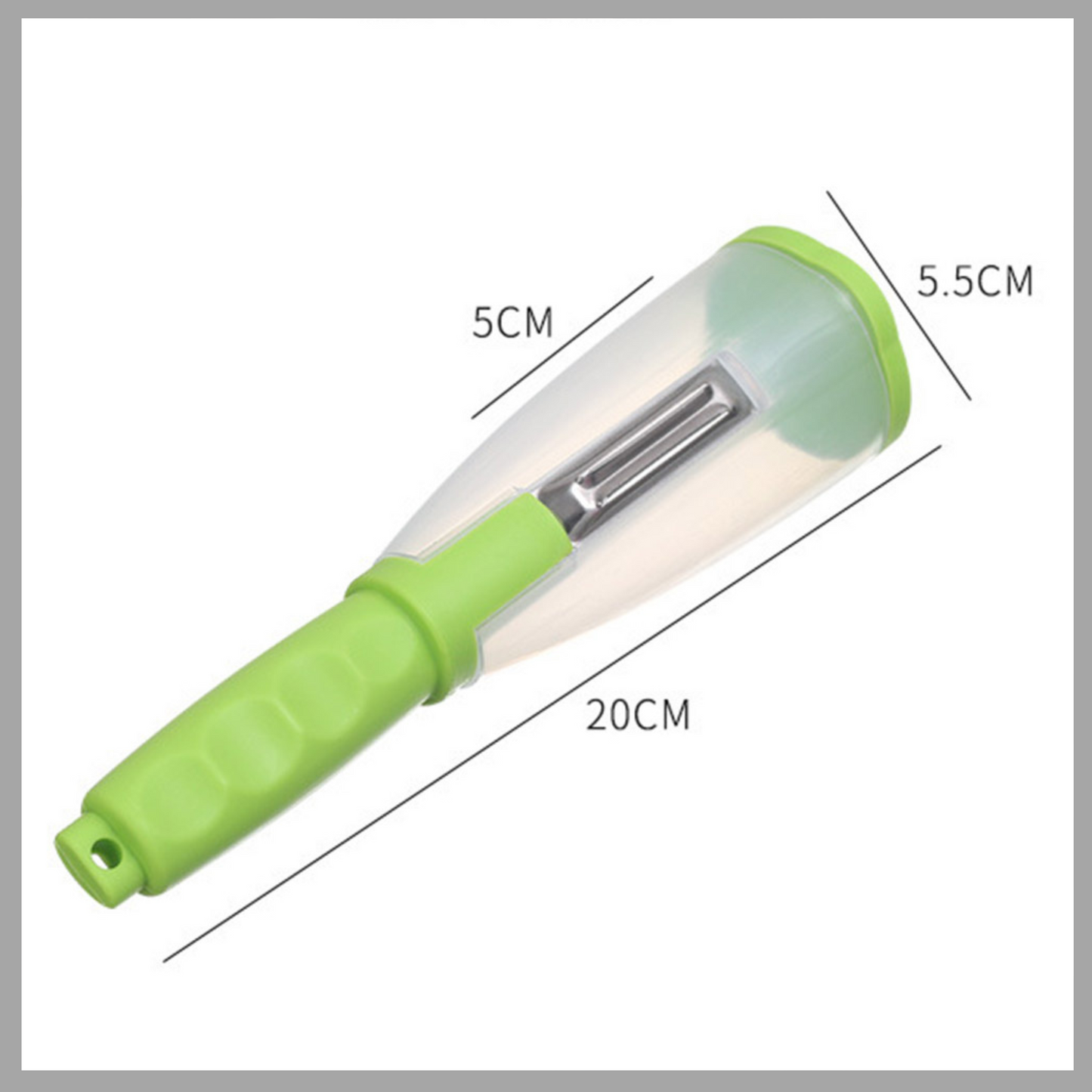 Stainless Steel Vegetable & Fruit Peeler Knife with Storage