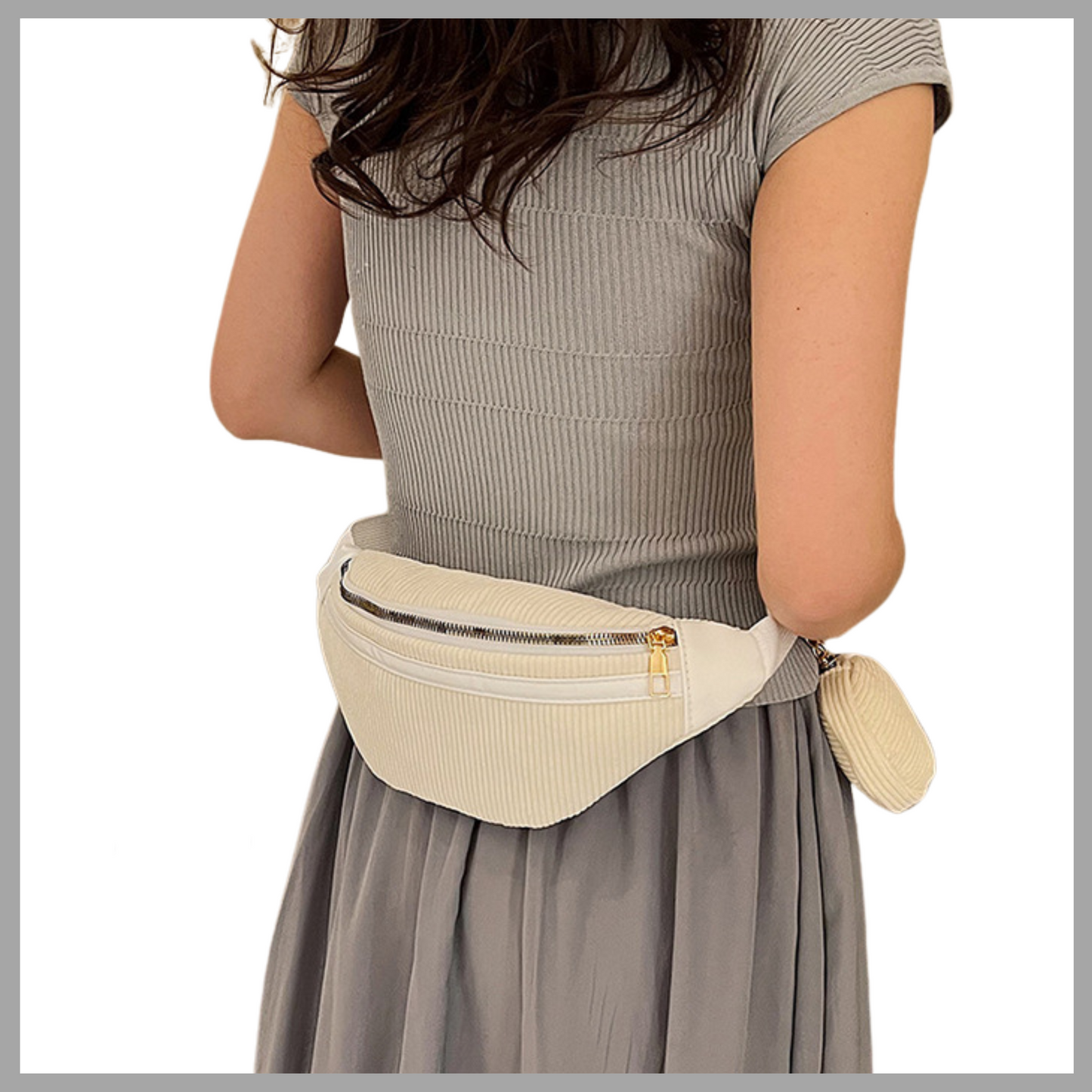 Corduroy Belt & Crossbody Bag