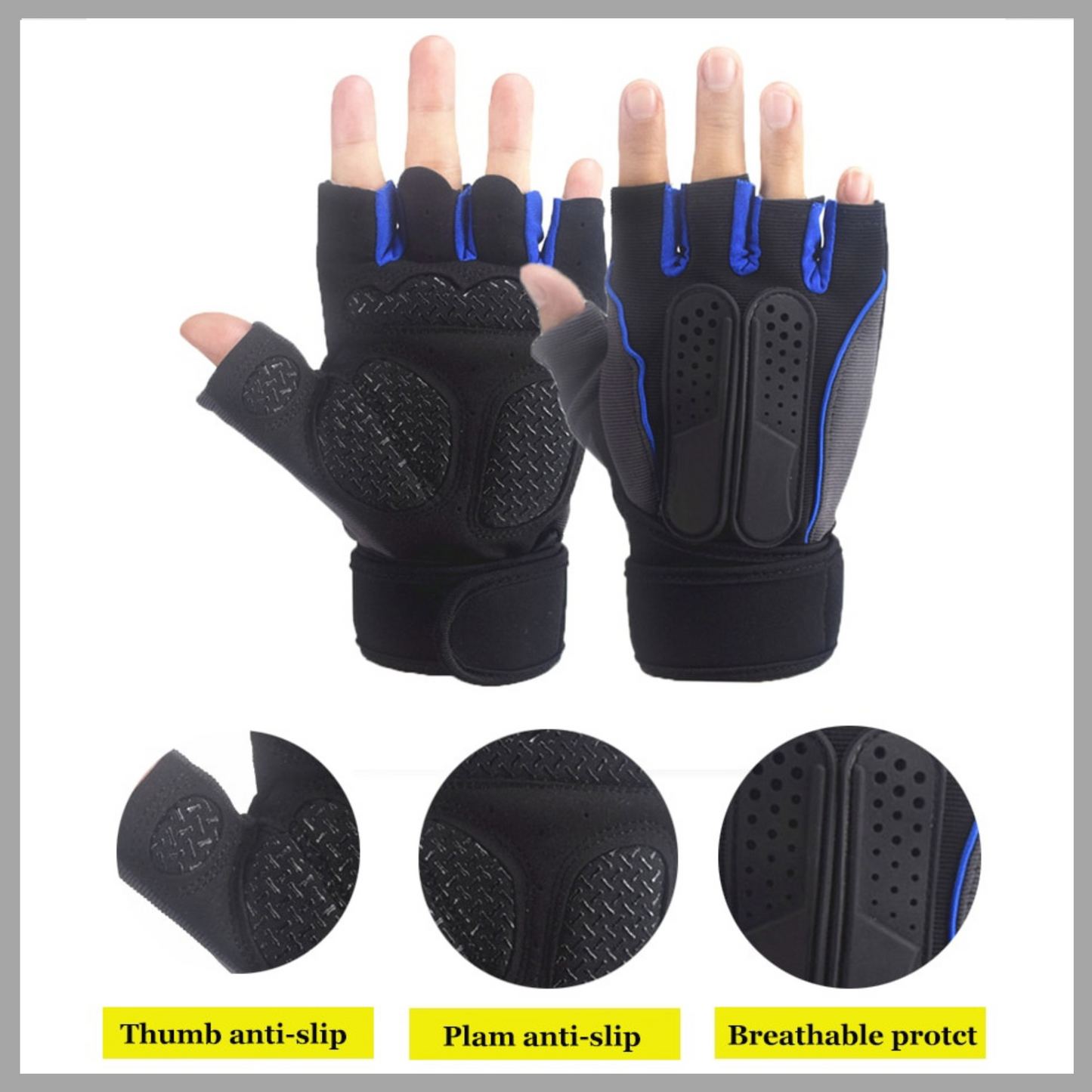 Weightlifting Gloves with Wrist Support for Men & Women