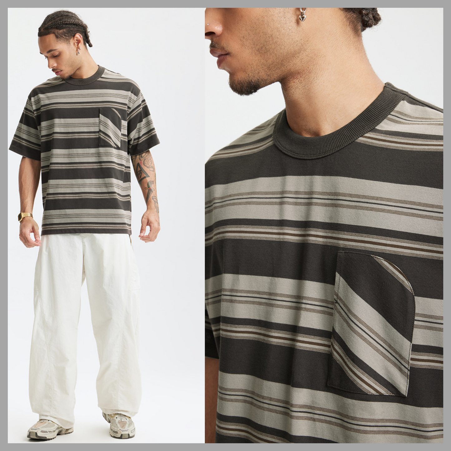 Striped Pocket T-shirt