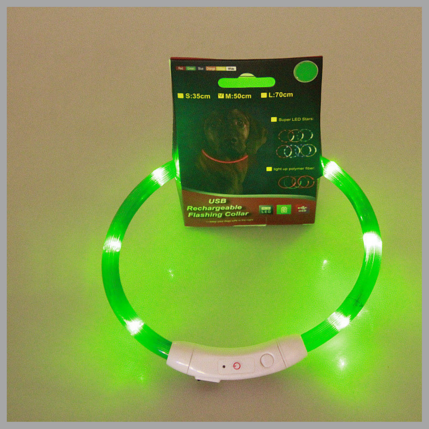 USB Rechargeable LED Pet Collar – Glowing Safety Collar for Night Walking