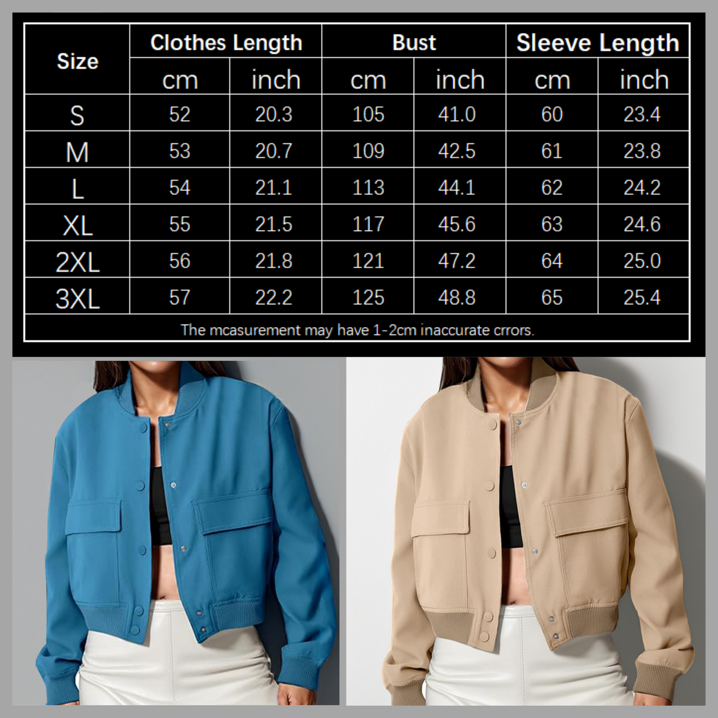 Loose Fit Short Coat with Pockets