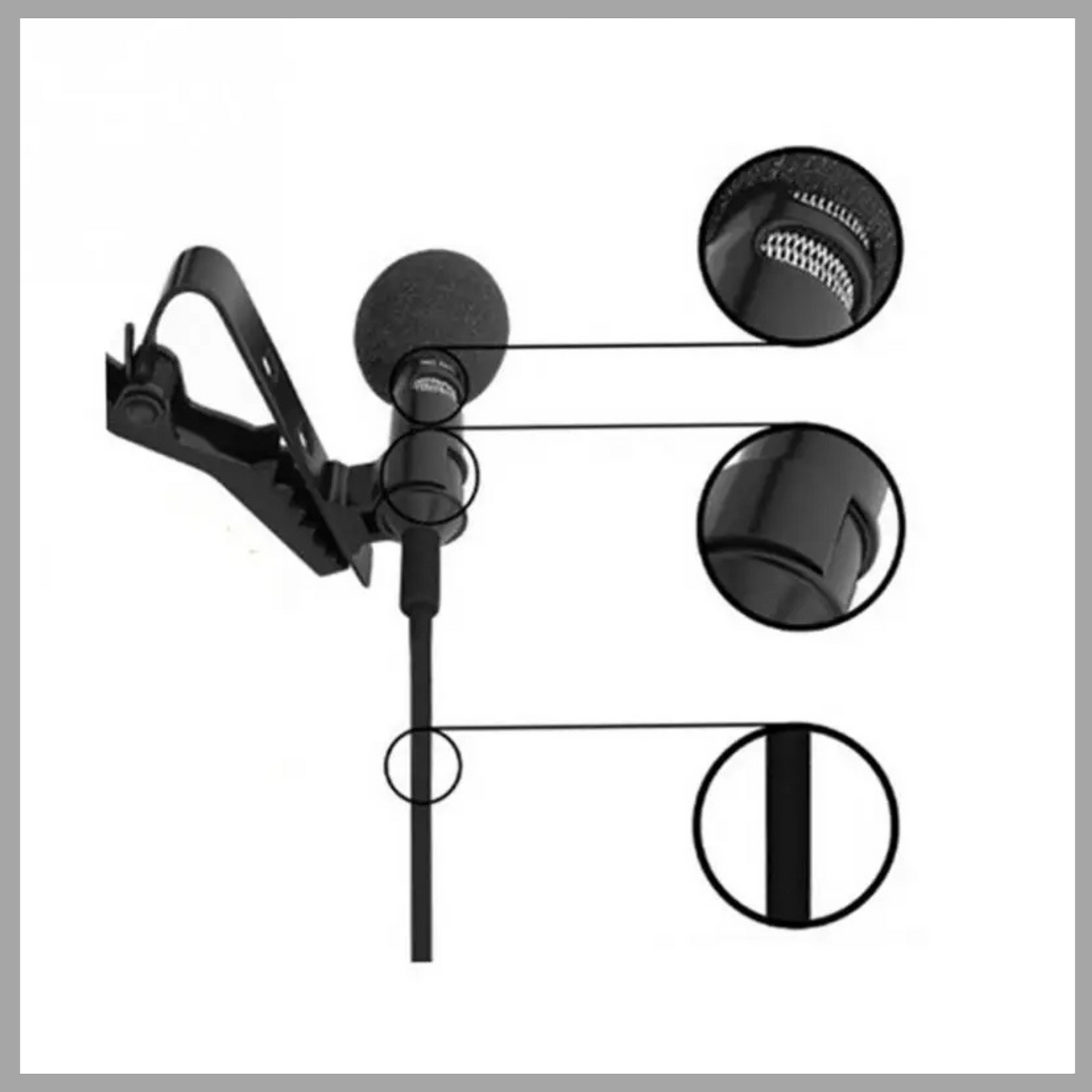 Portable Clip-on Condenser Microphone for Mobile Phones – Universal 3.5mm Jack