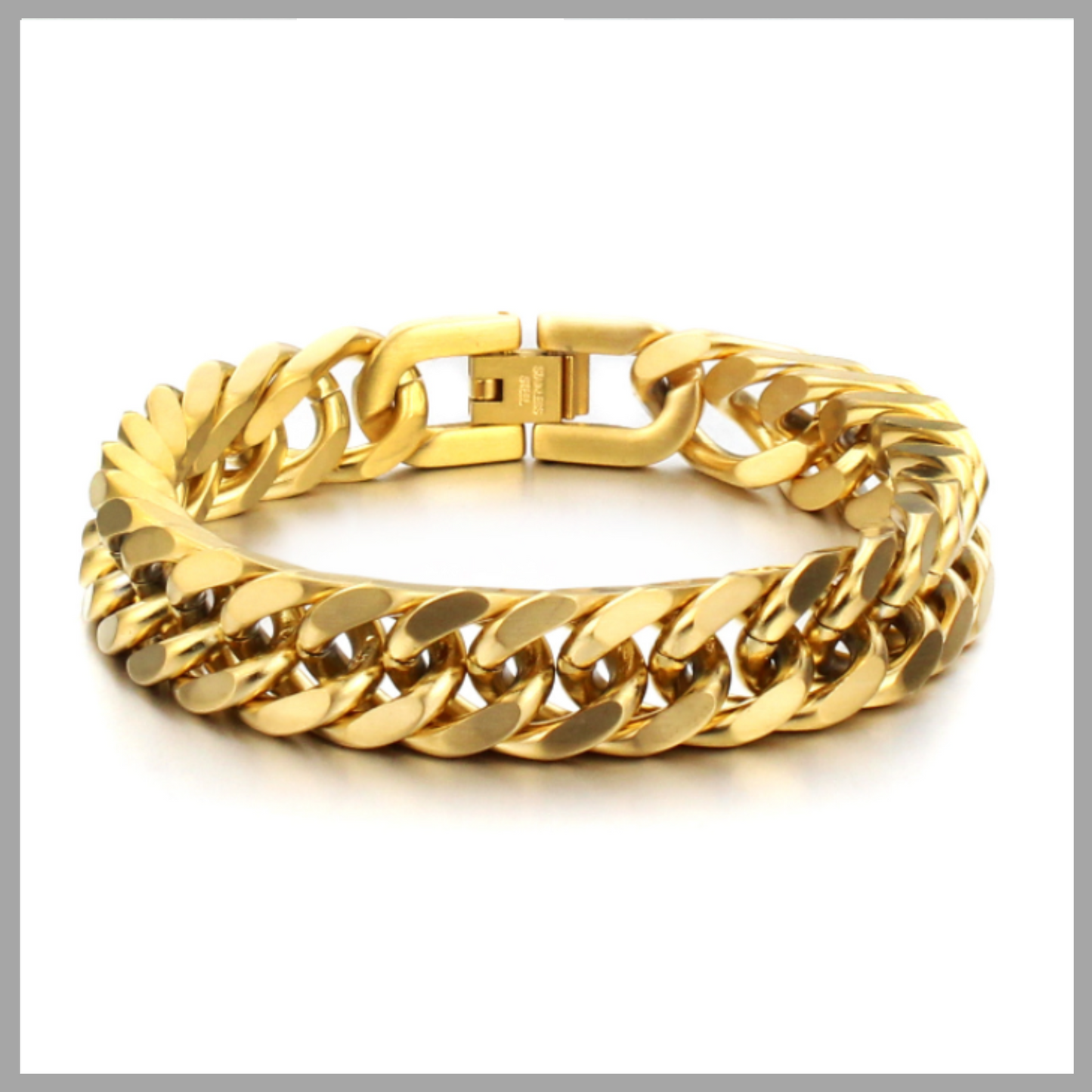 Titanium Steel Double Buckle Bracelet