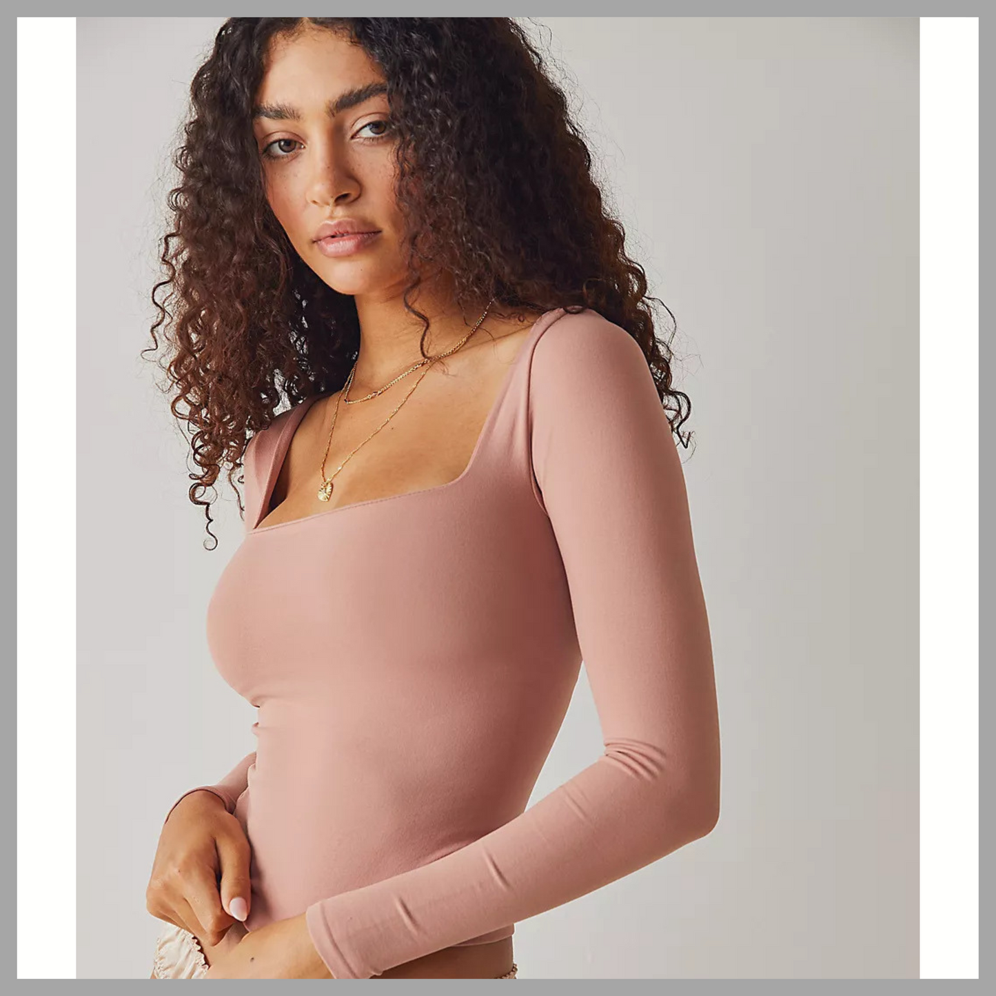 Women’s Solid Color Long Sleeve Crop Top