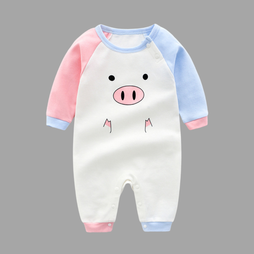 Baby Jumpsuit Spring And Autumn Cotton Baby Romper Romper Long-Sleeved Thin Spring Baby Clothes Bag Fart Clothes Spring Clothes